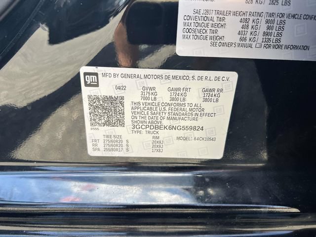 Certified 2022 Chevrolet Silverado 1500 Custom w/ LPO, Dark Essentials Package AWD/4WD image 20