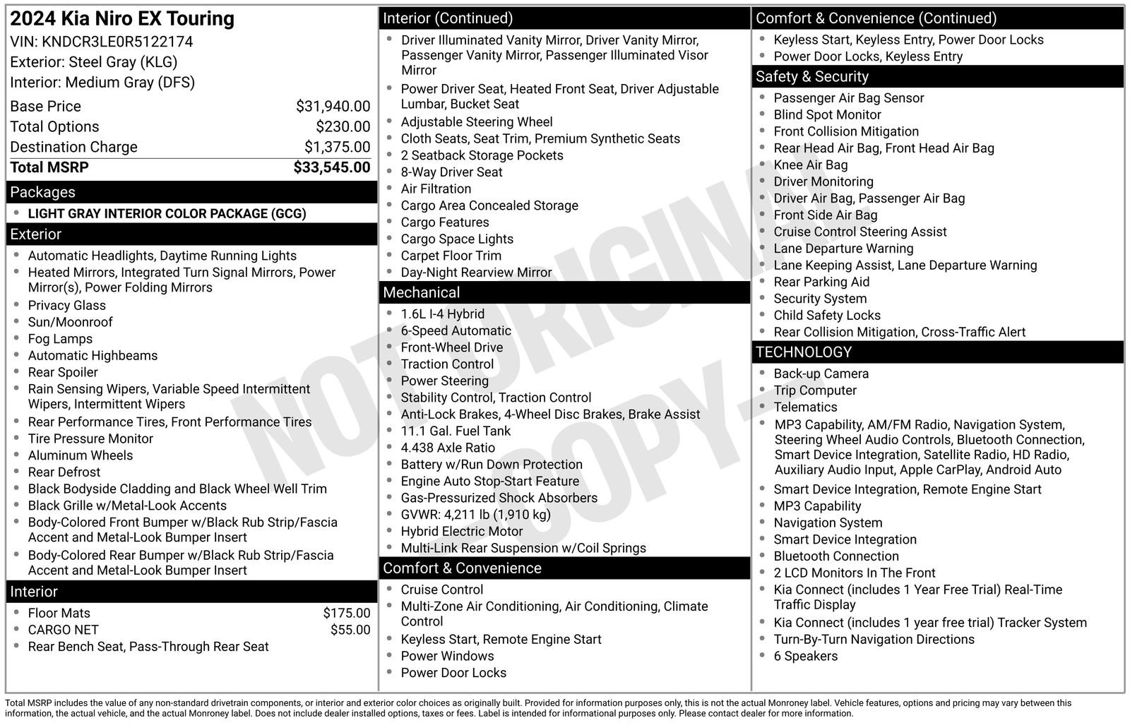 Certified 2024 Kia Niro EX Touring FWD image 3