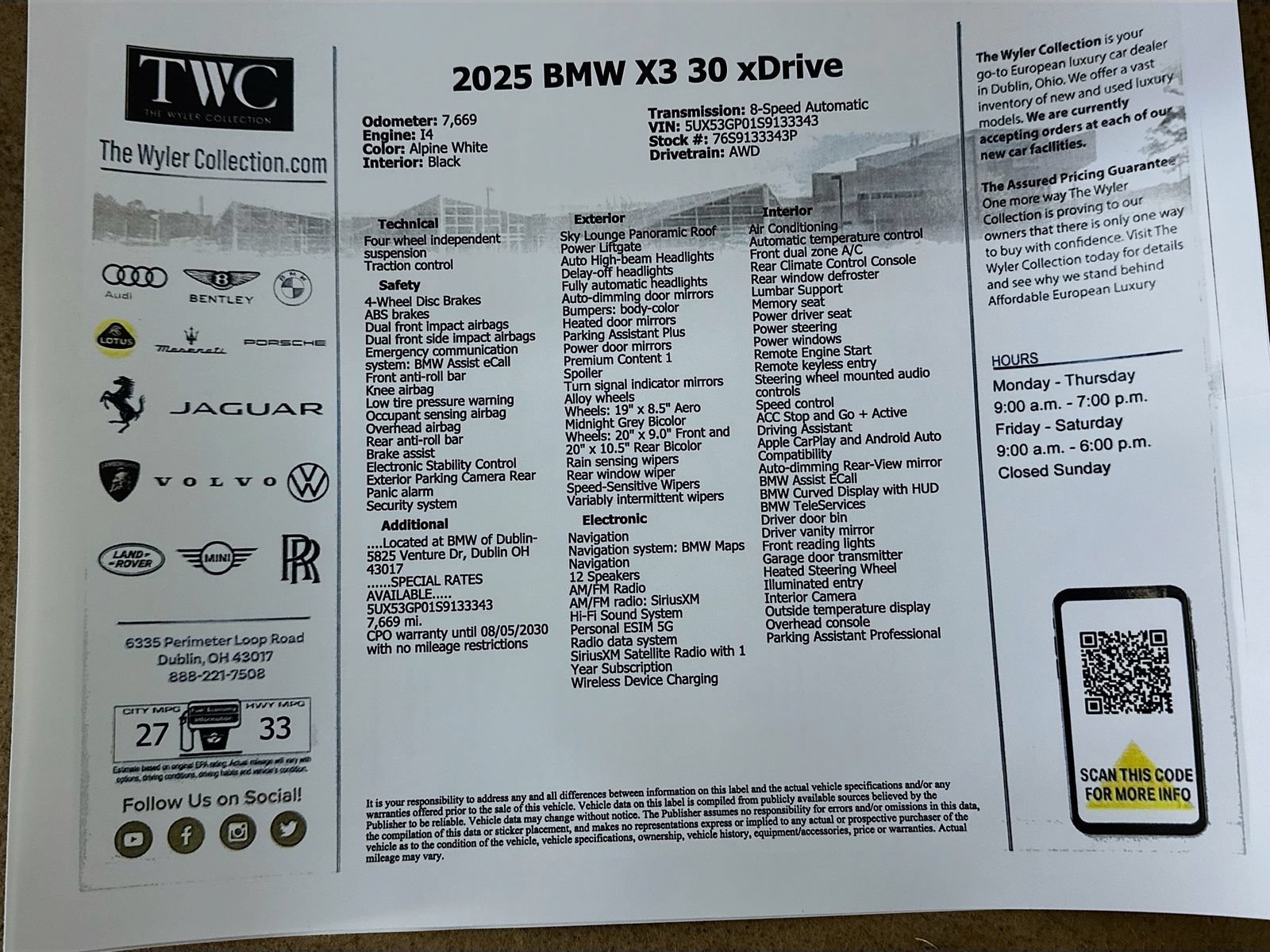 Used 2025 BMW X3 xDrive30i AWD/4WD image 47