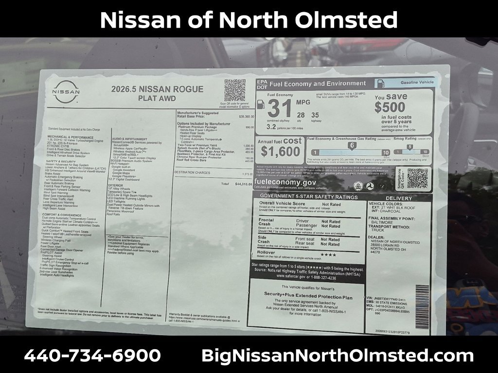 New 2026 Nissan Rogue Platinum w/ Platinum Premium Package AWD/4WD image 21