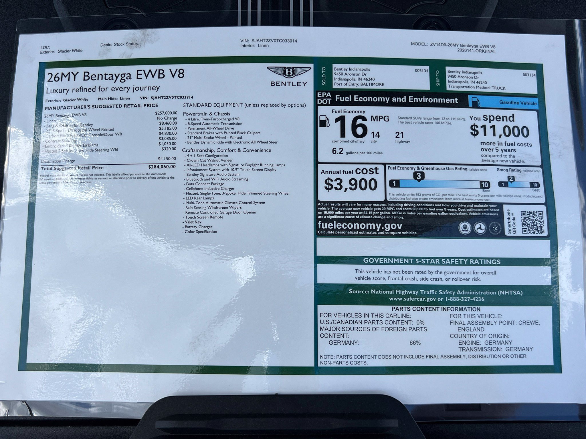 New 2026 Bentley Bentayga Extended Wheelbase AWD/4WD image 48