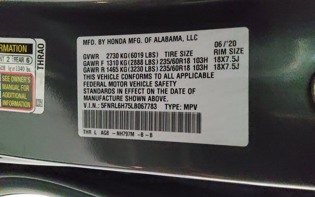 Certified 2020 Honda Odyssey EX-L image 45