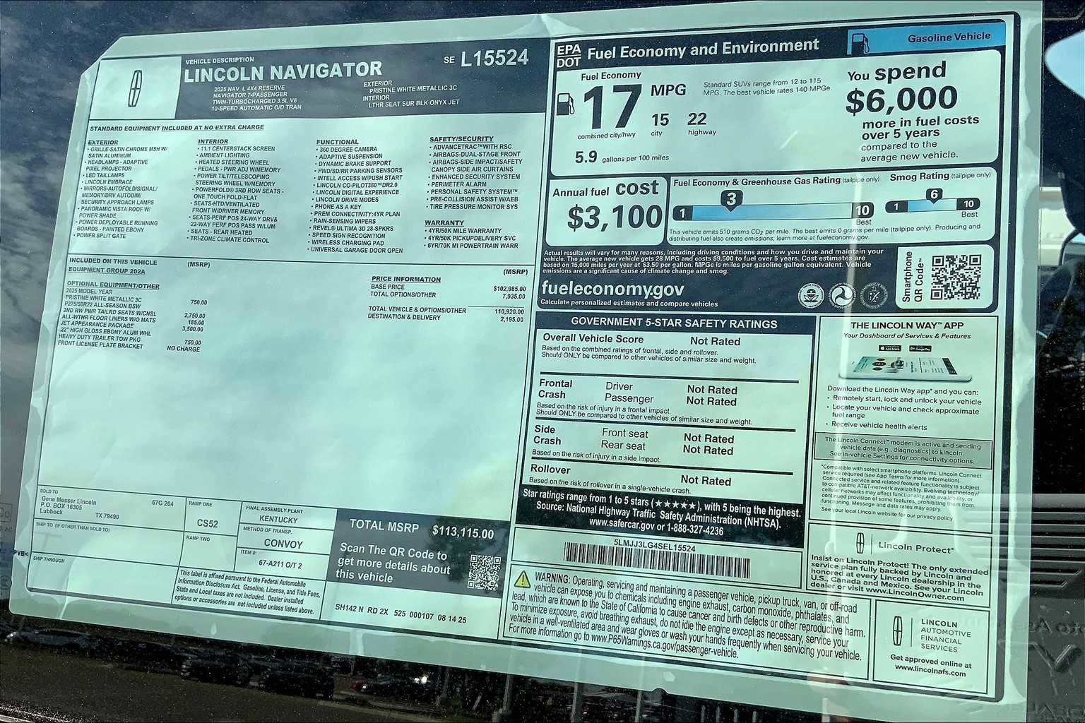 New 2025 Lincoln Navigator L Reserve w/ Jet Appearance Package image 22