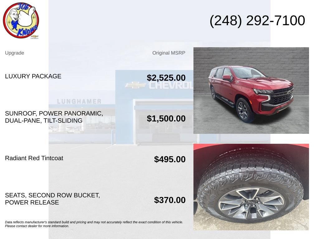 Used 2023 Chevrolet Tahoe Z71 w/ Luxury Package AWD/4WD image 5