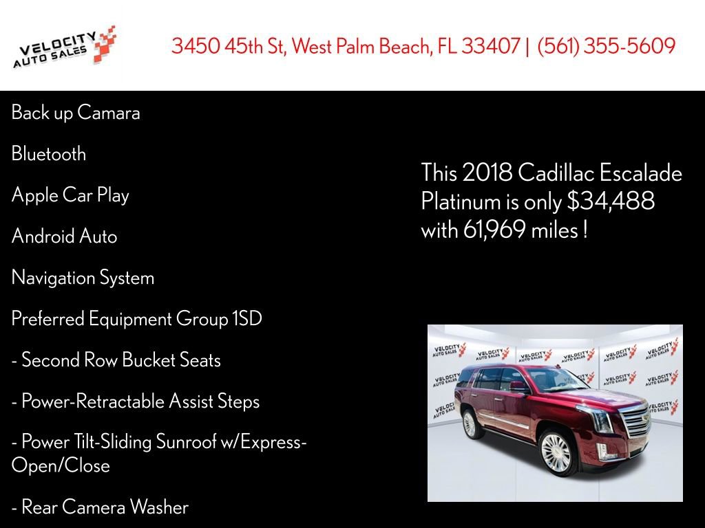 Used 2018 Cadillac Escalade Platinum RWD image 43