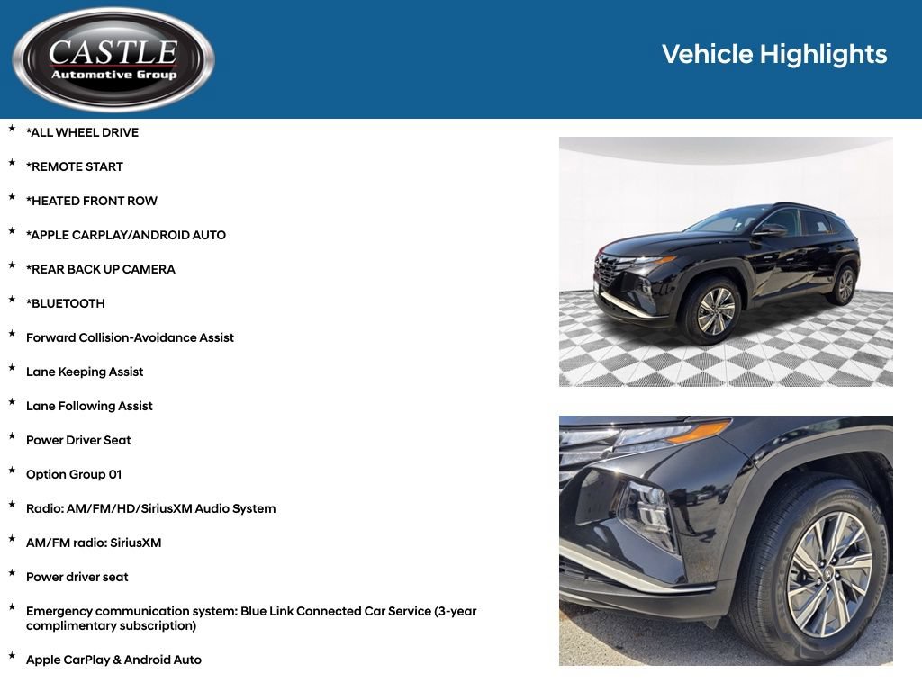 Certified 2022 Hyundai Tucson Blue AWD/4WD image 3