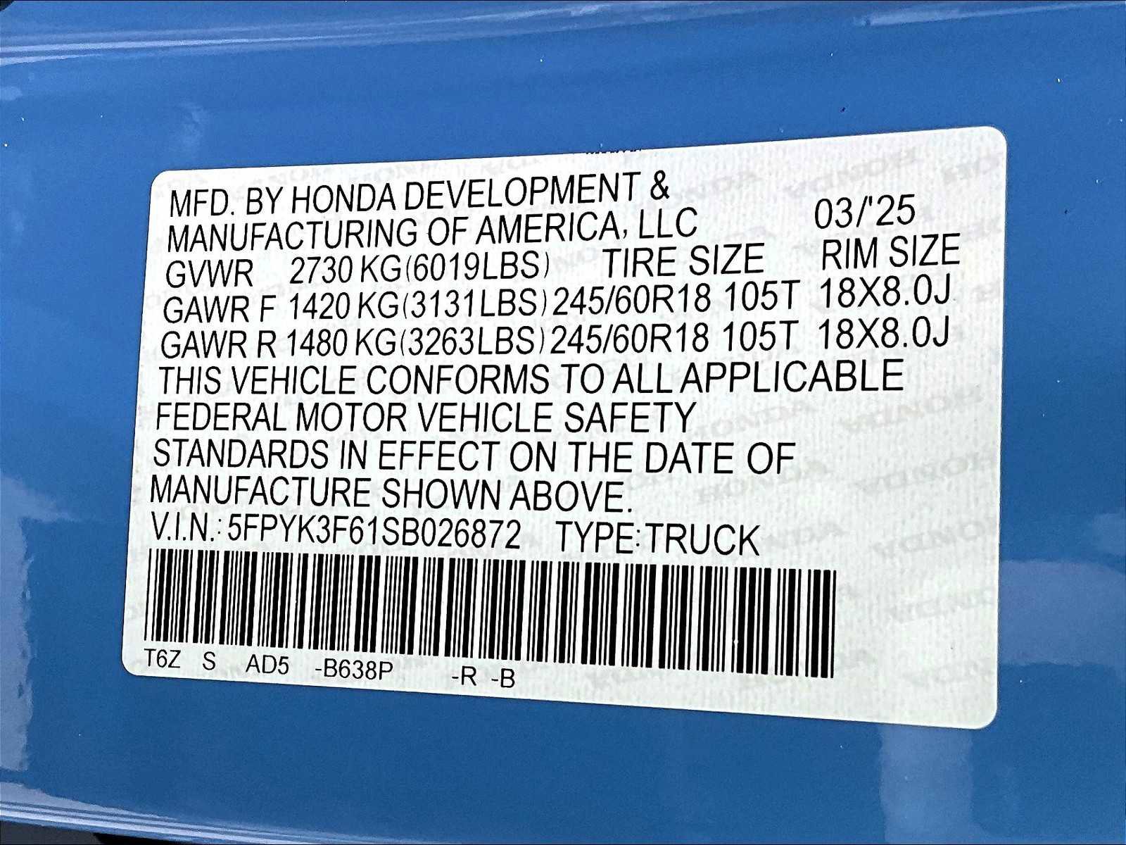 New 2025 Honda Ridgeline TrailSport image 17