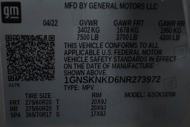 Used 2022 Chevrolet Tahoe LT w/ Luxury Package AWD/4WD image 45