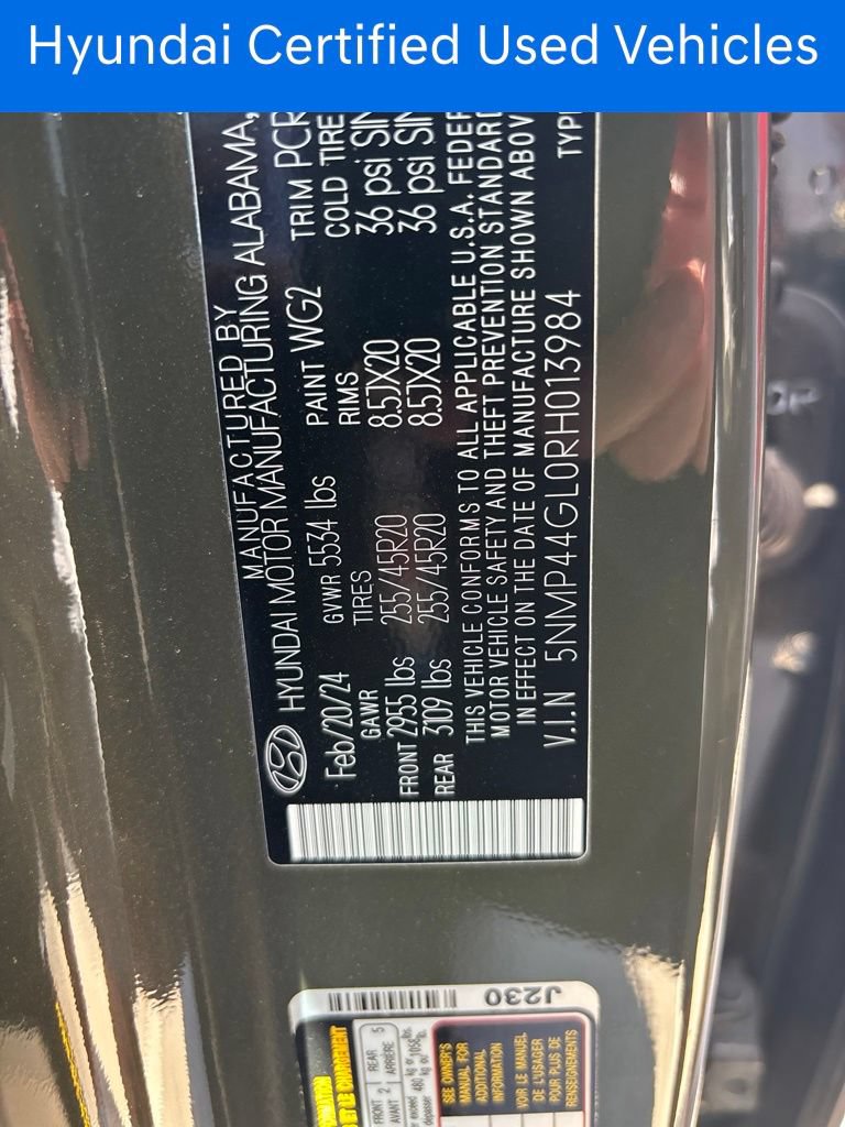 Certified 2024 Hyundai Santa Fe Limited FWD image 6