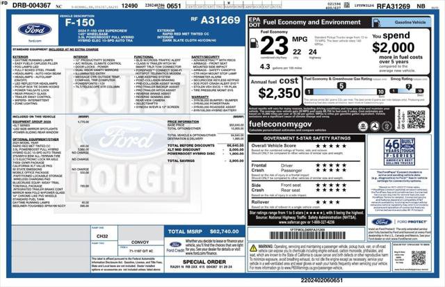 Used 2024 Ford F150 XLT w/ Equipment Group 302A MID AWD/4WD image 4