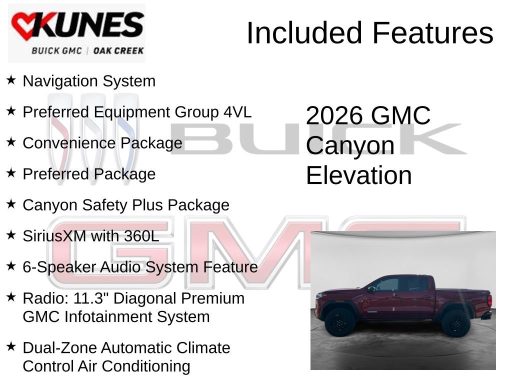 New 2026 GMC Canyon Elevation w/ Convenience Package AWD/4WD image 2