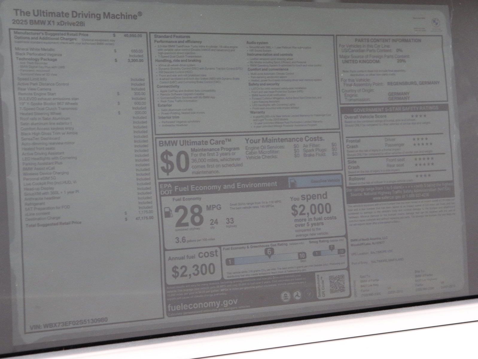 Used 2025 BMW X1 xDrive28i w/ Technology Package image 20