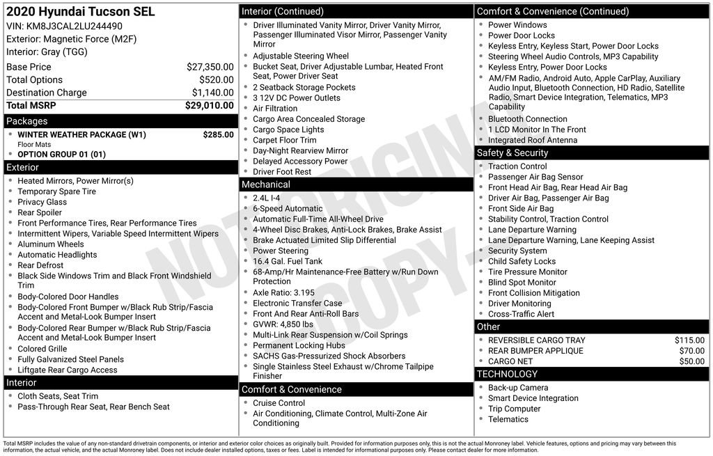 Used 2020 Hyundai Tucson SEL w/ Winter Weather Package image 41