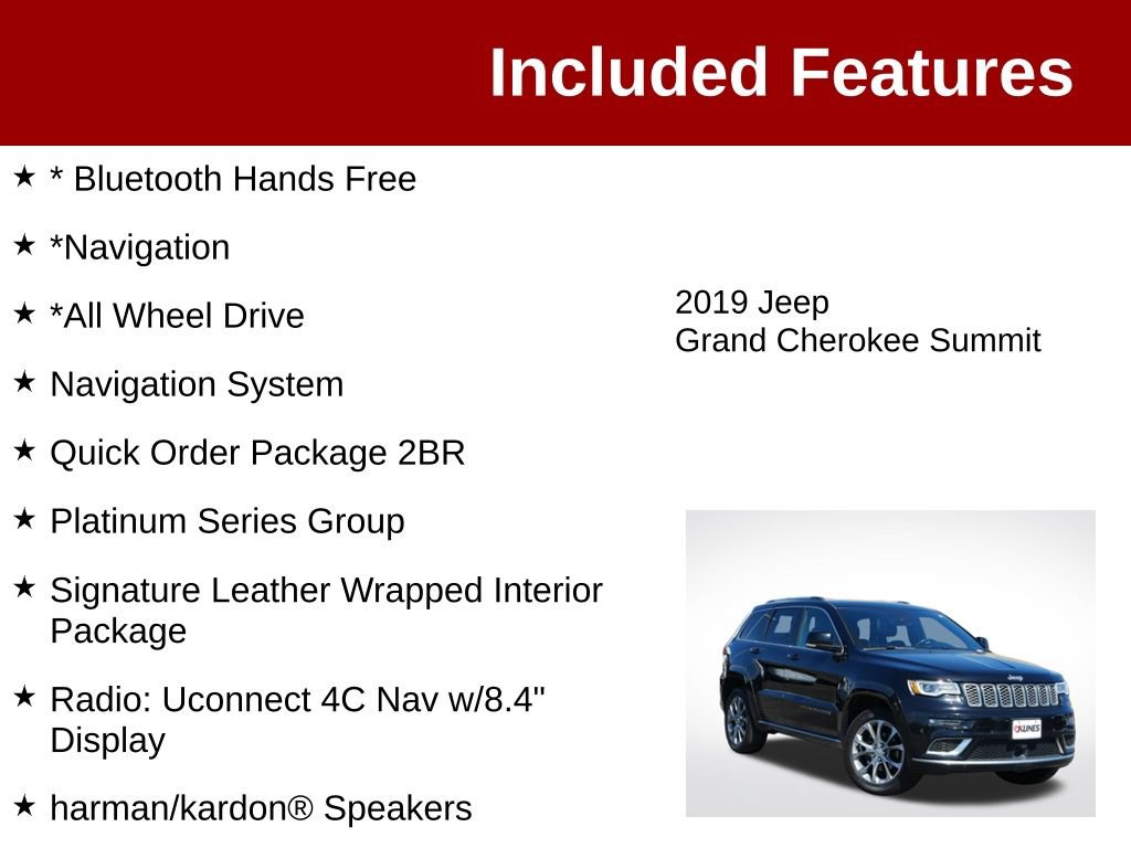 Used 2019 Jeep Grand Cherokee Summit AWD/4WD image 3