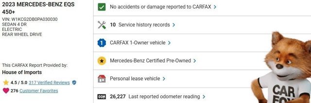 Certified 2023 Mercedes-Benz EQS 450+ Sedan image 3