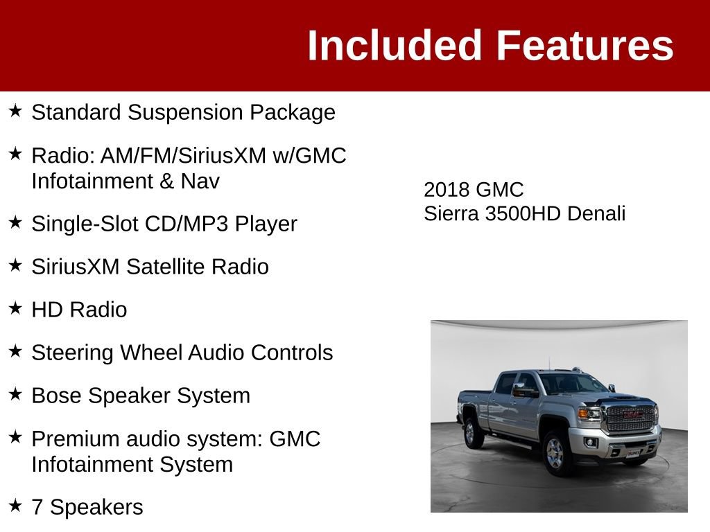 Used 2018 GMC Sierra 3500 Denali w/ Duramax Plus Package AWD/4WD image 4
