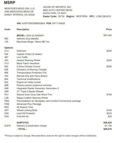 Certified 2024 Mercedes-Benz GLS 450 4MATIC image 4