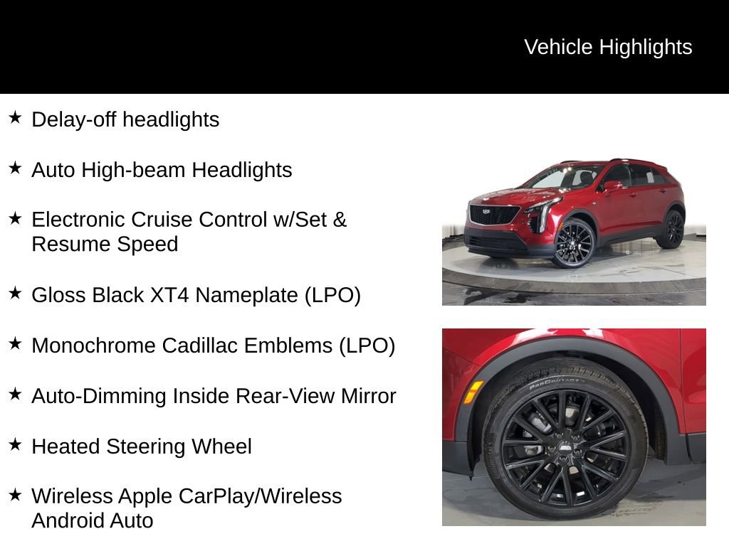 Used 2023 Cadillac XT4 Sport w/ LPO, Onyx Lite Package image 32