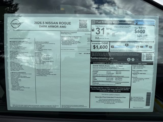 New 2026 Nissan Rogue Dark Armor AWD/4WD image 30