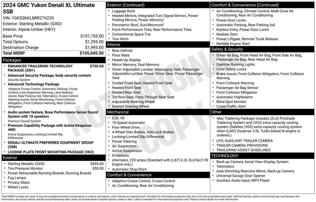 Used 2024 GMC Yukon XL Denali Ultimate image 35