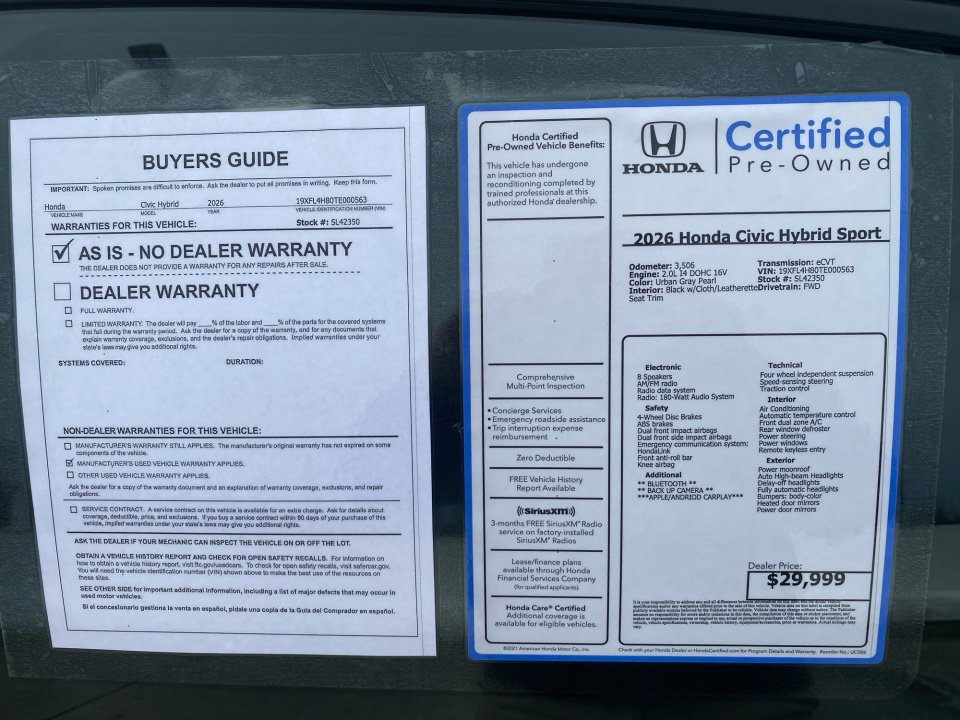 Certified 2026 Honda Civic Sport image 37