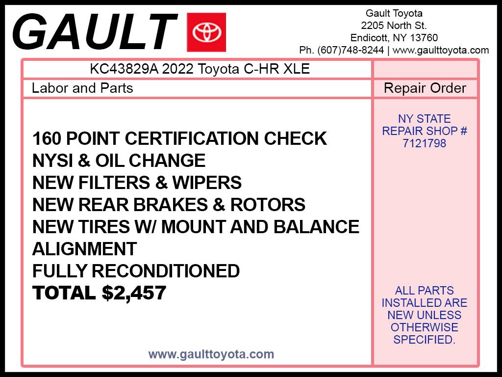 Certified 2022 Toyota C-HR XLE FWD image 2
