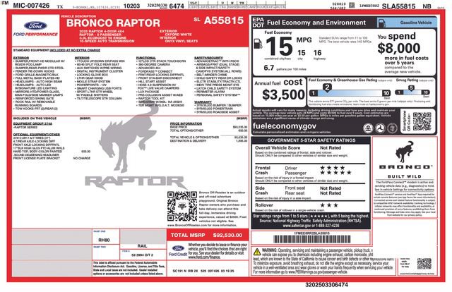 Used 2025 Ford Bronco Raptor AWD/4WD image 11