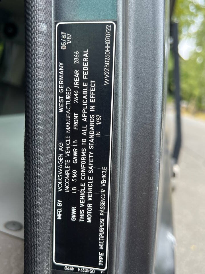 Used 1987 Volkswagen Vanagon GL RWD image 74