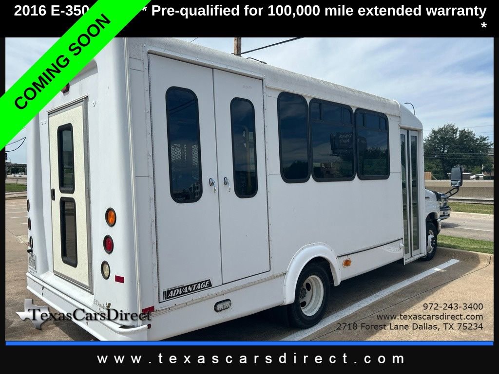 Used 2016 Ford E-350 and Econoline 350 Super Duty w/ Shuttle Bus Prep Package RWD image 3