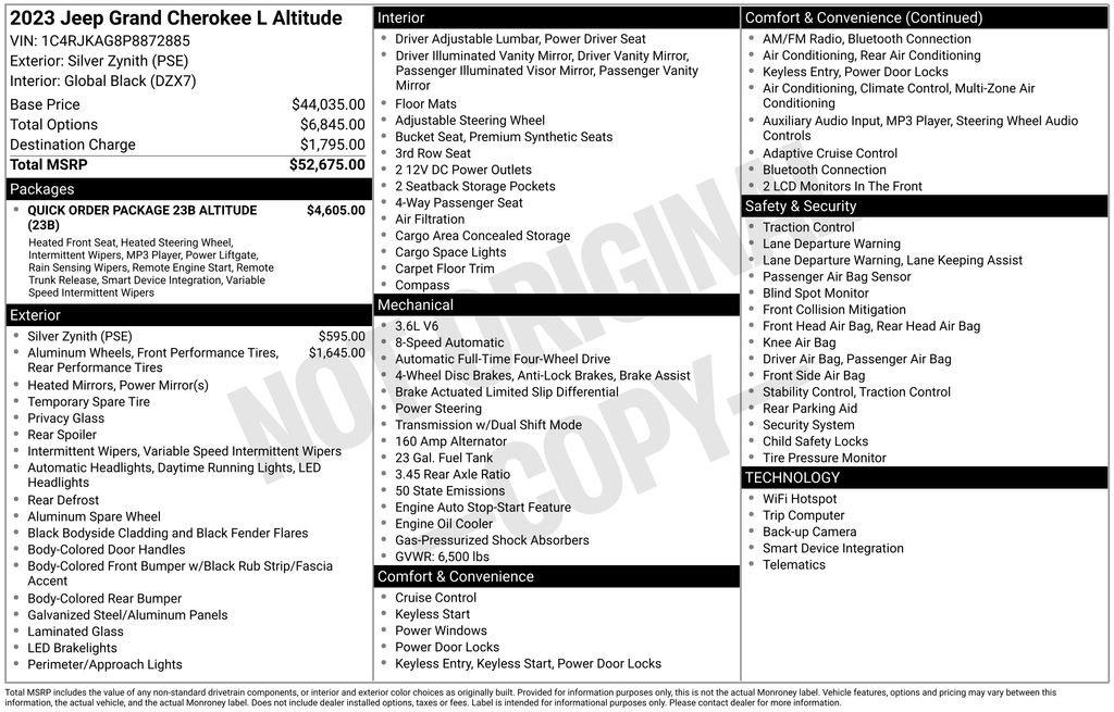 Certified 2023 Jeep Grand Cherokee L Altitude image 44