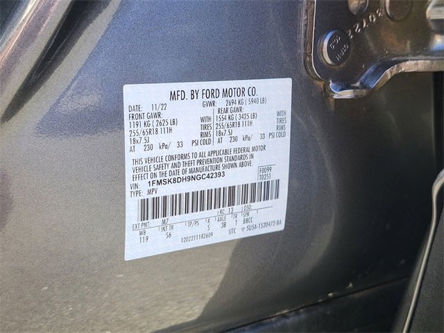 Certified 2022 Ford Explorer XLT w/ Equipment Group 202A image 37