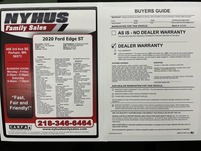Used 2020 Ford Edge ST w/ Equipment Group 401A image 59