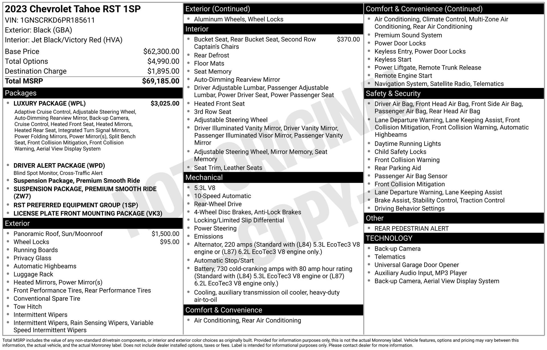 Used 2023 Chevrolet Tahoe RST w/ Luxury Package image 31