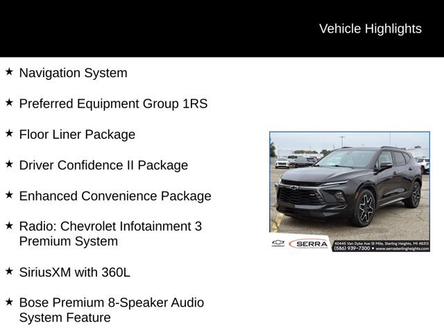 Certified 2025 Chevrolet Blazer RS w/ Driver Confidence II Package AWD/4WD image 4