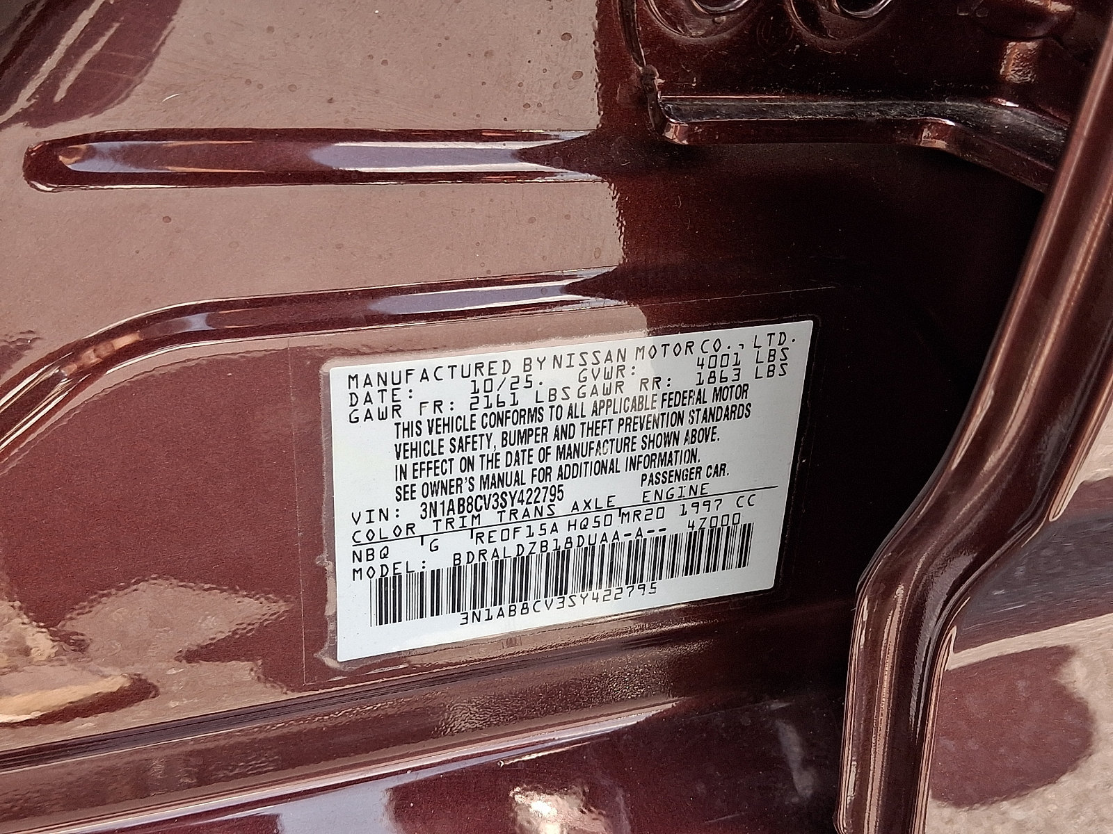 Certified 2025 Nissan Sentra SV w/ All-Weather Package FWD image 28