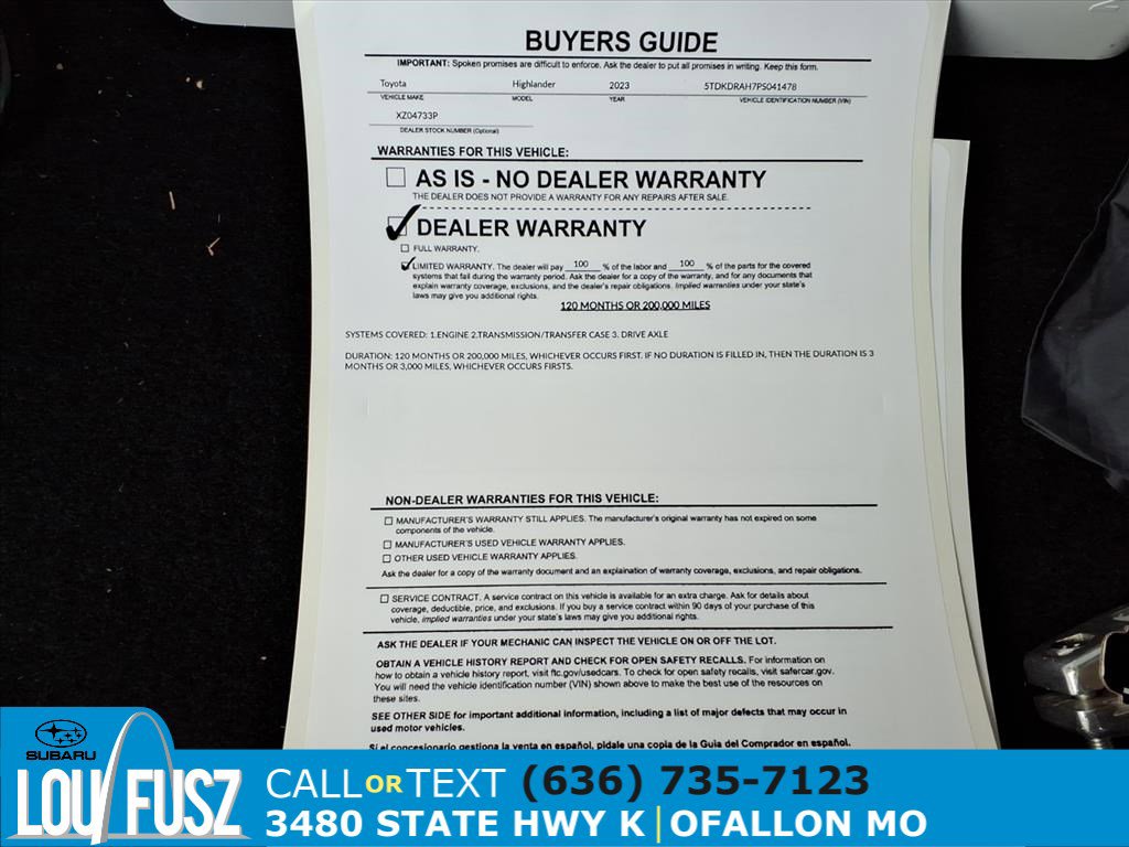 Used 2023 Toyota Highlander L image 35