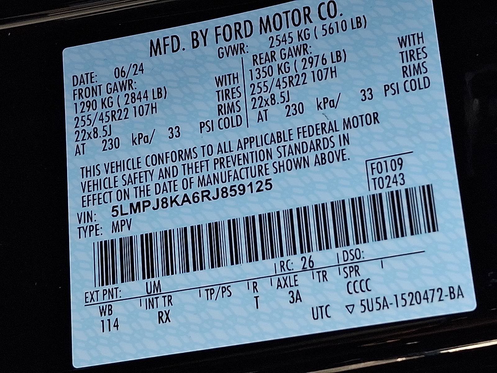 Used 2024 Lincoln Nautilus Reserve w/ Equipment Group 203A image 27