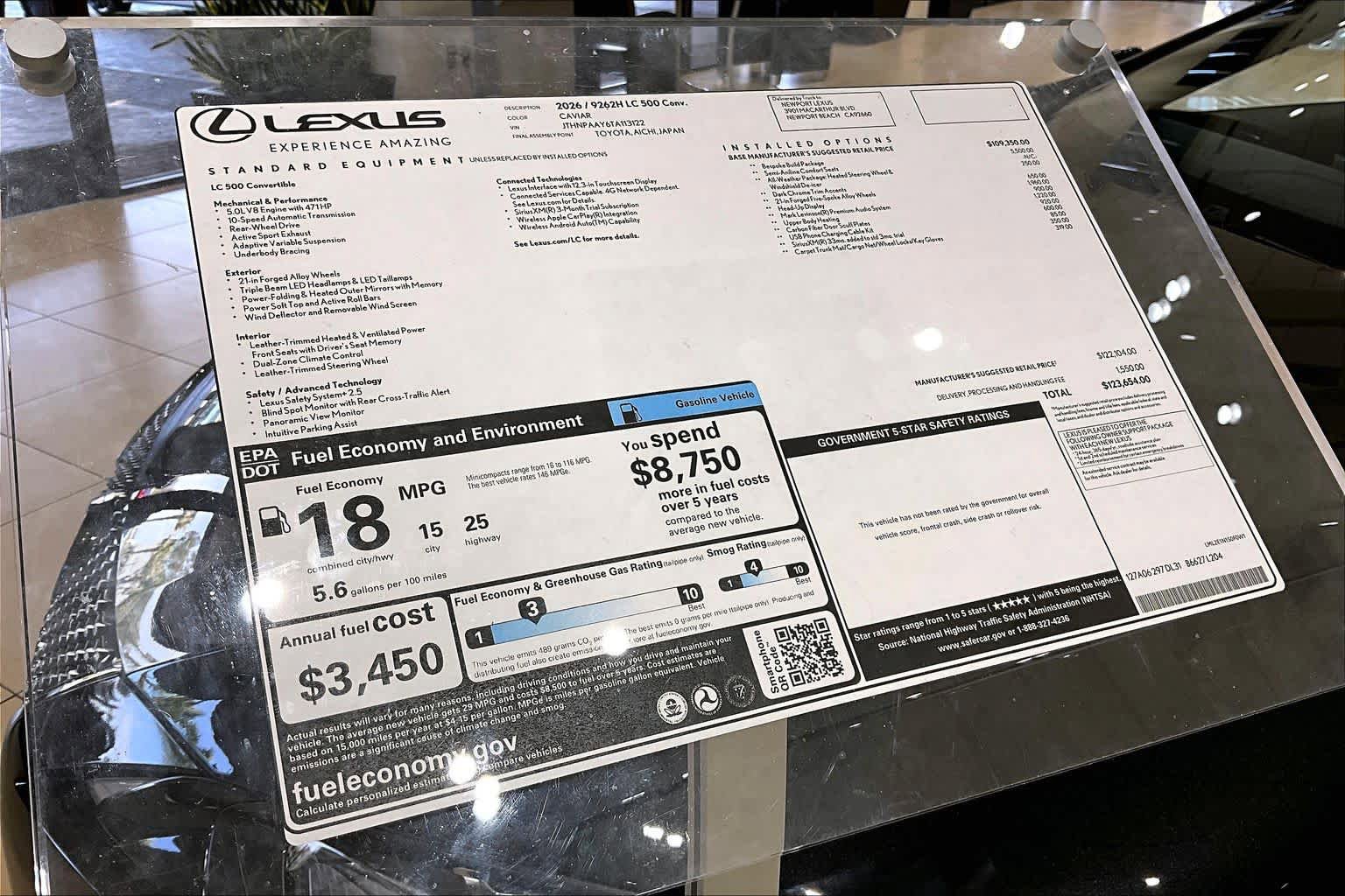 New 2026 Lexus LC 500 Convertible RWD image 22