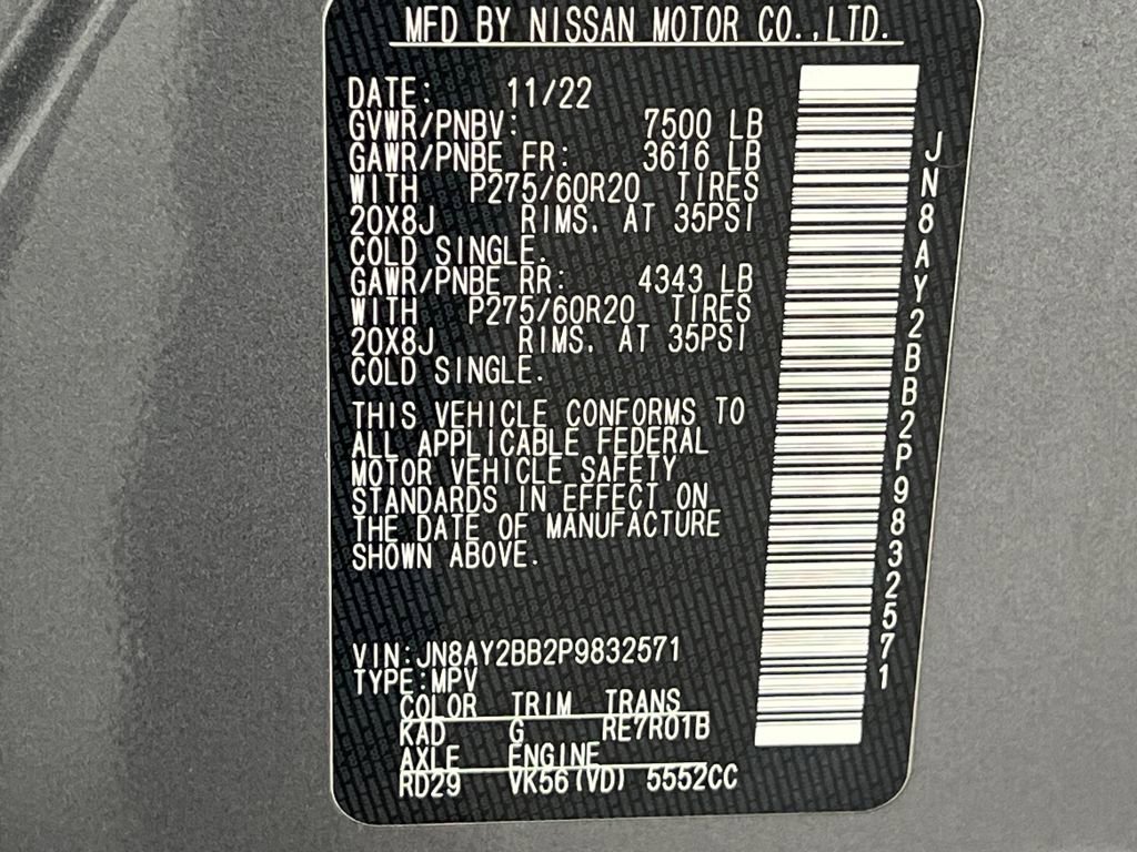 Used 2023 Nissan Armada SL w/ Captain's Chairs Package image 83