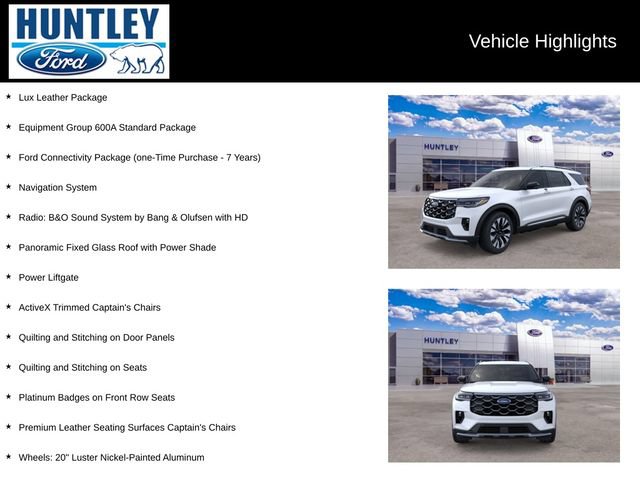 New 2026 Ford Explorer Platinum w/ LUX Leather Package AWD/4WD image 2