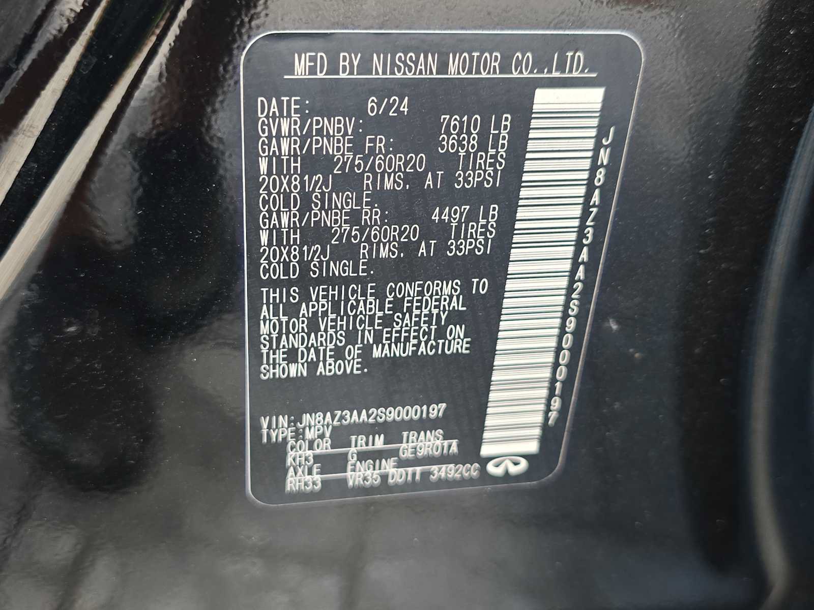 Used 2025 INFINITI QX80 Pure w/ Exterior Package RWD image 15