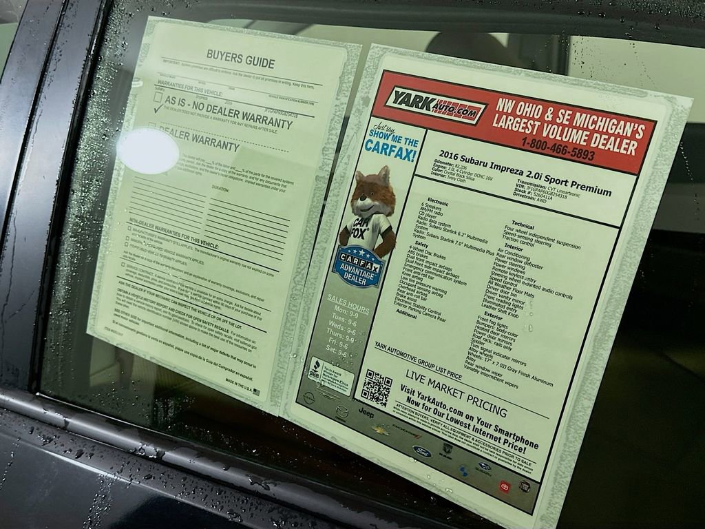 Used 2016 Subaru Impreza 2.0i Sport Premium image 13