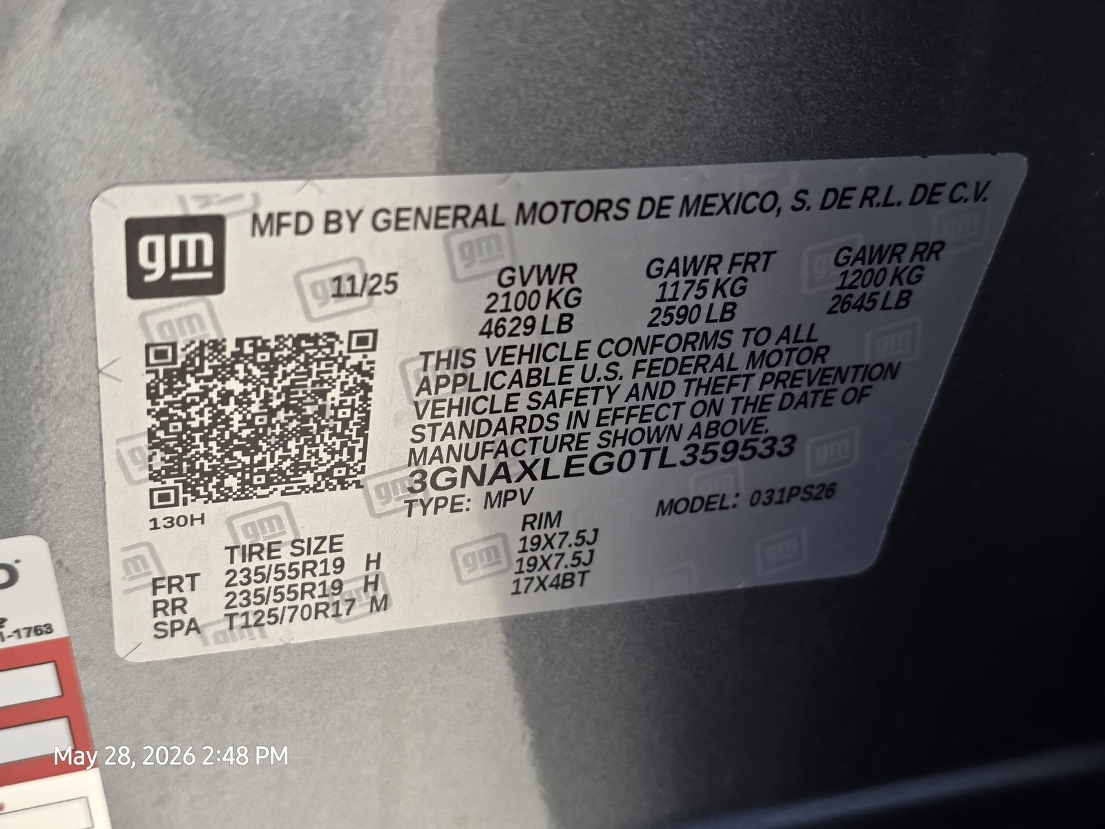 Used 2026 Chevrolet Equinox RS w/ Convenience Package III FWD image 34