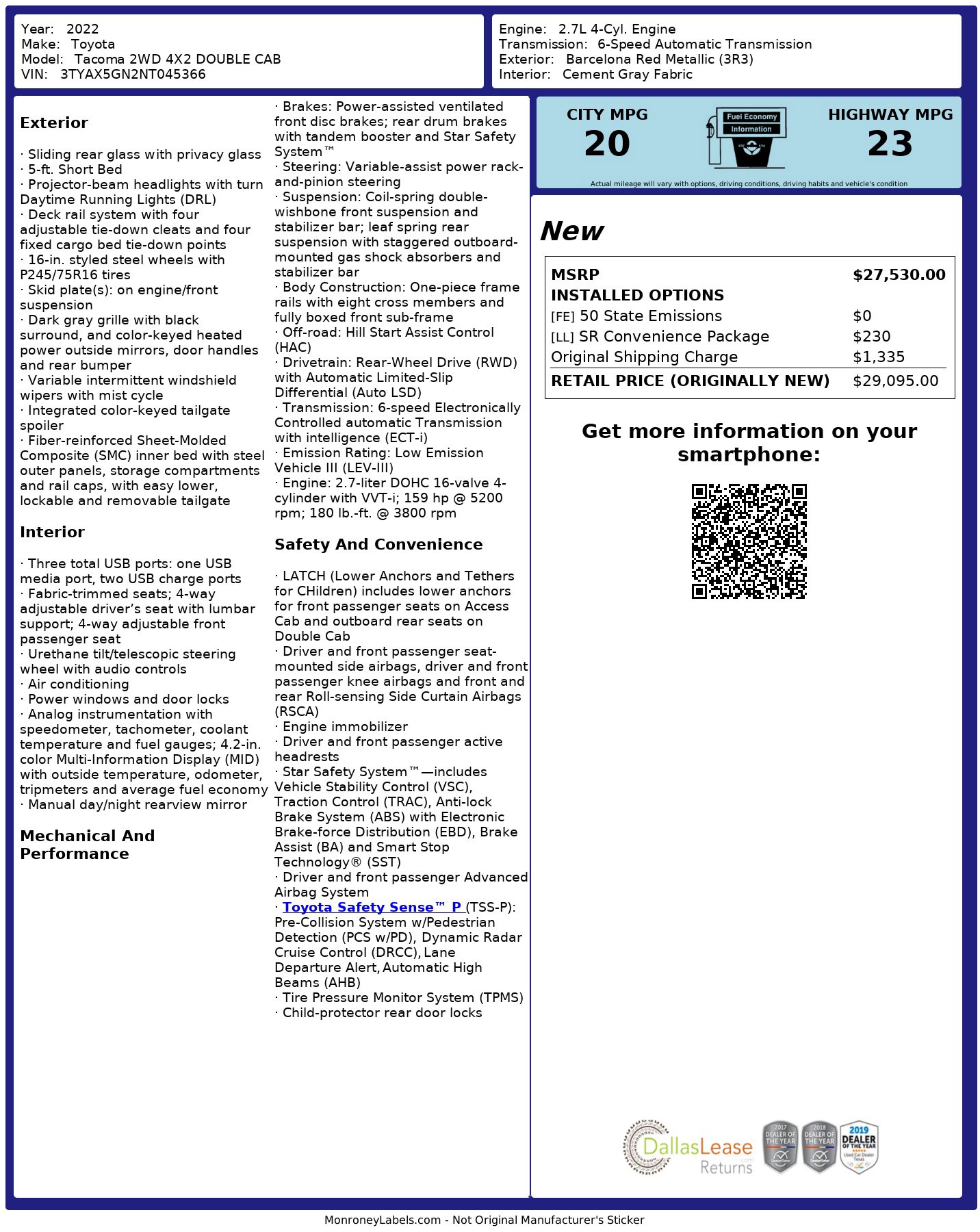 Used 2022 Toyota Tacoma SR w/ SR Convenience Package image 3