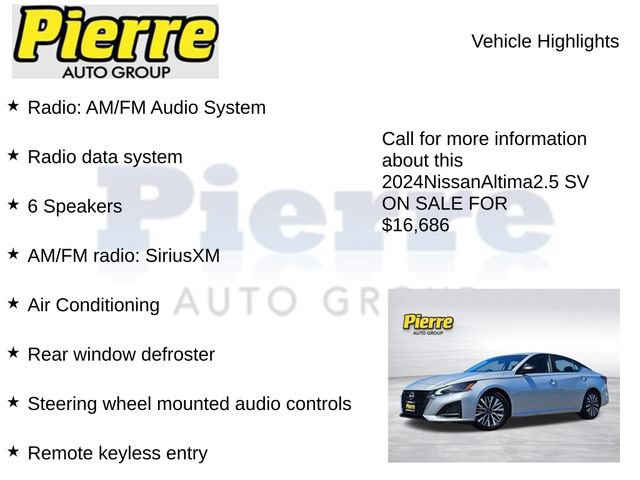 Used 2024 Nissan Altima 2.5 SV FWD image 7