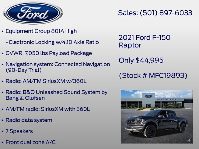 Used 2021 Ford F150 Raptor w/ Equipment Group 801A High AWD/4WD image 26