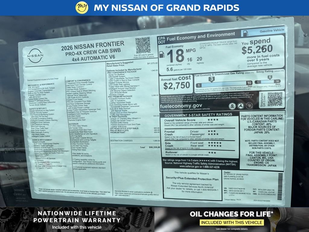 New 2026 Nissan Frontier PRO-4X w/ Pro Premium Package image 12