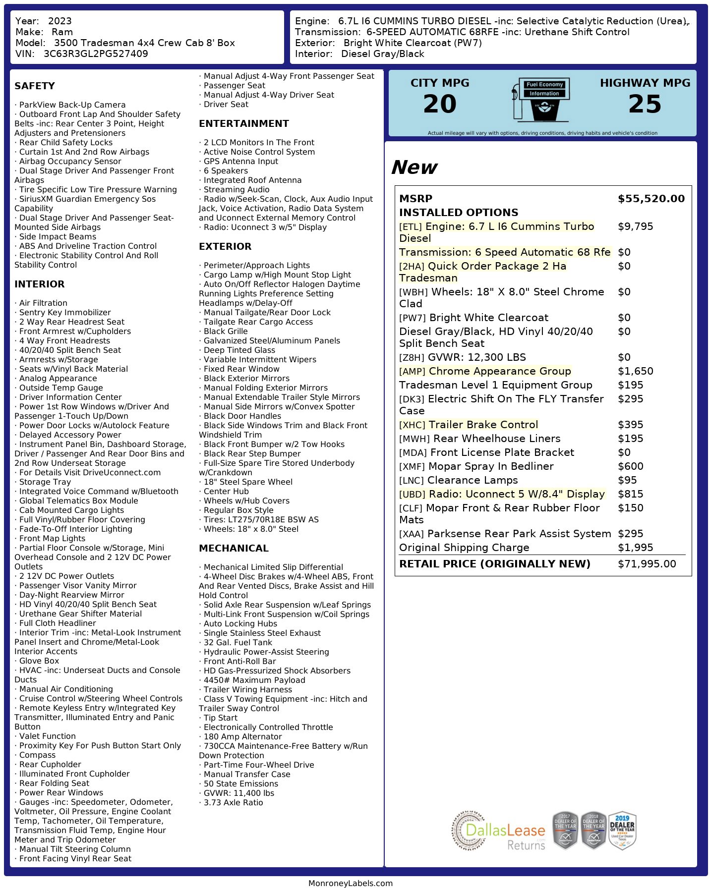 Used 2023 RAM 3500 Tradesman w/ Chrome Appearance Group image 3