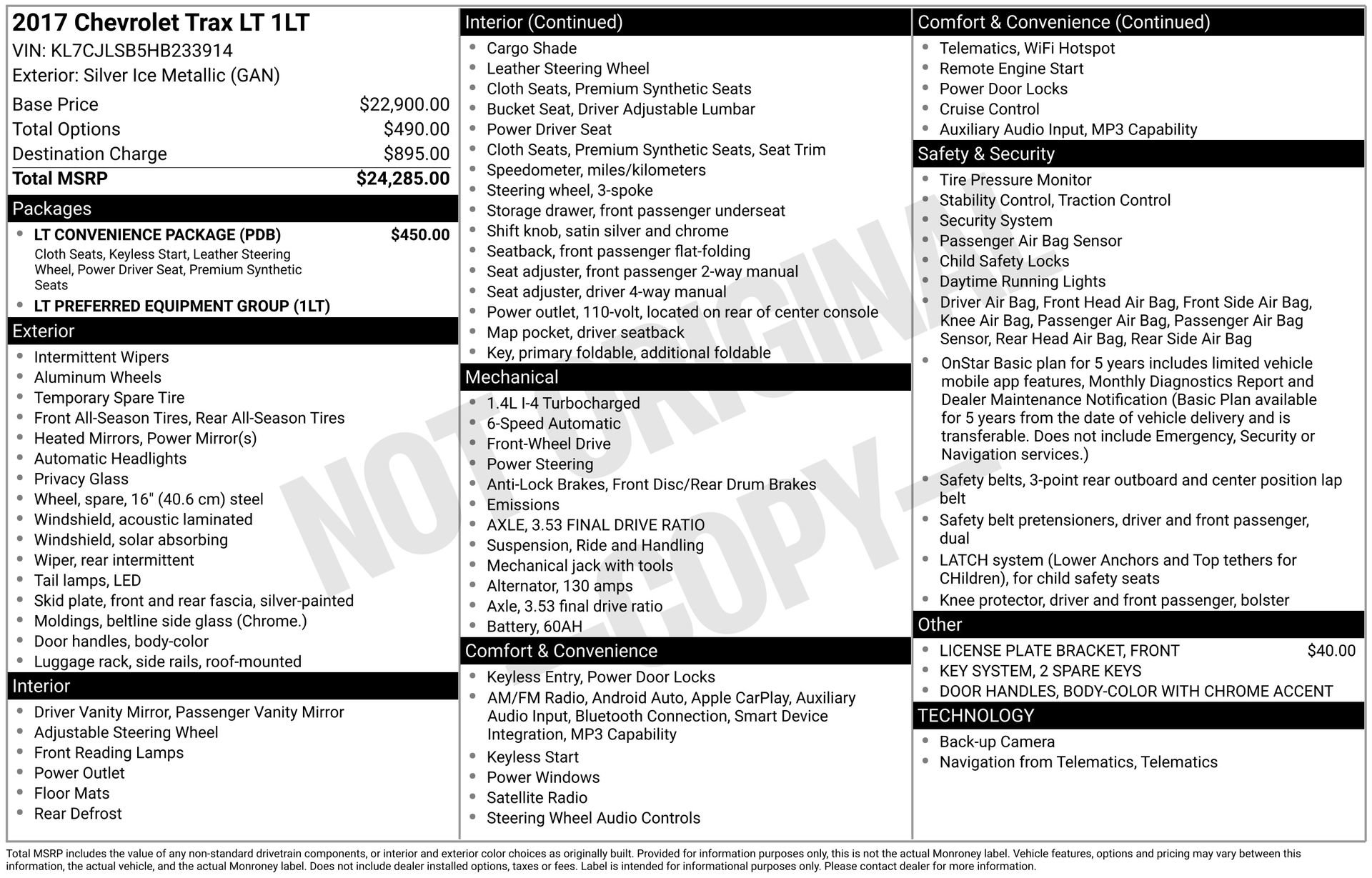 Used 2017 Chevrolet Trax LT w/ LT Convenience Package image 3