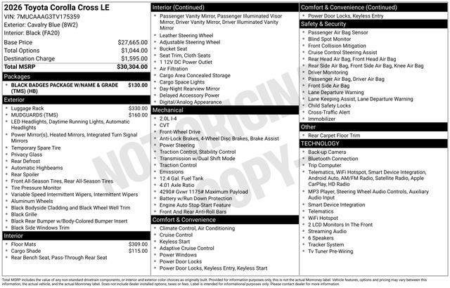 Certified 2026 Toyota Corolla Cross LE FWD image 29